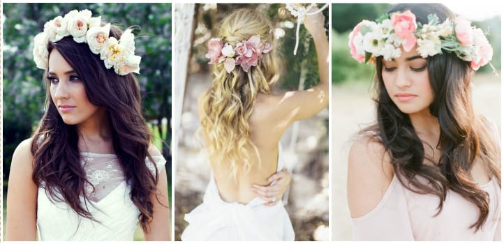 цветы в волосах невесты